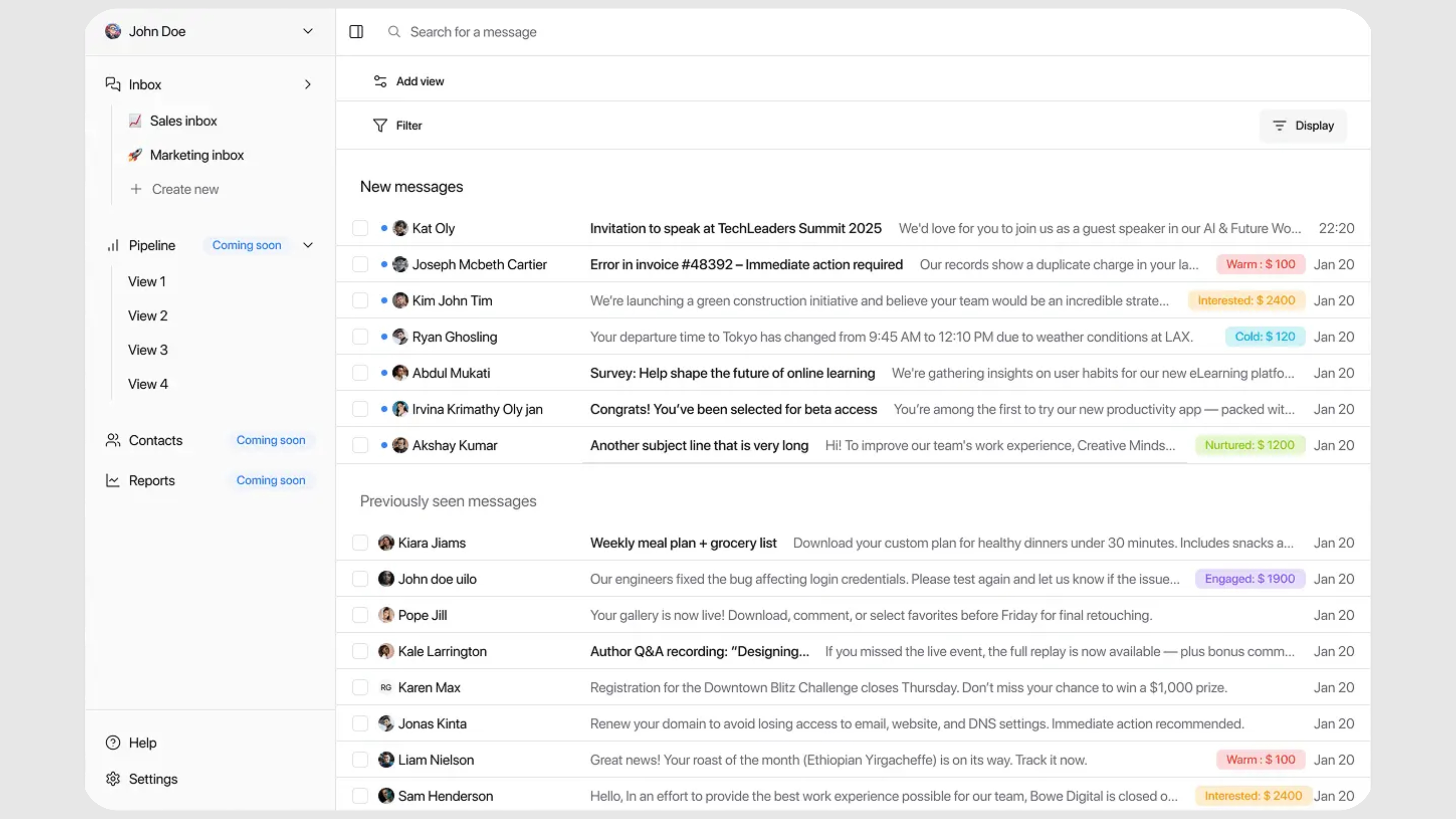 MasterInbox Workspace