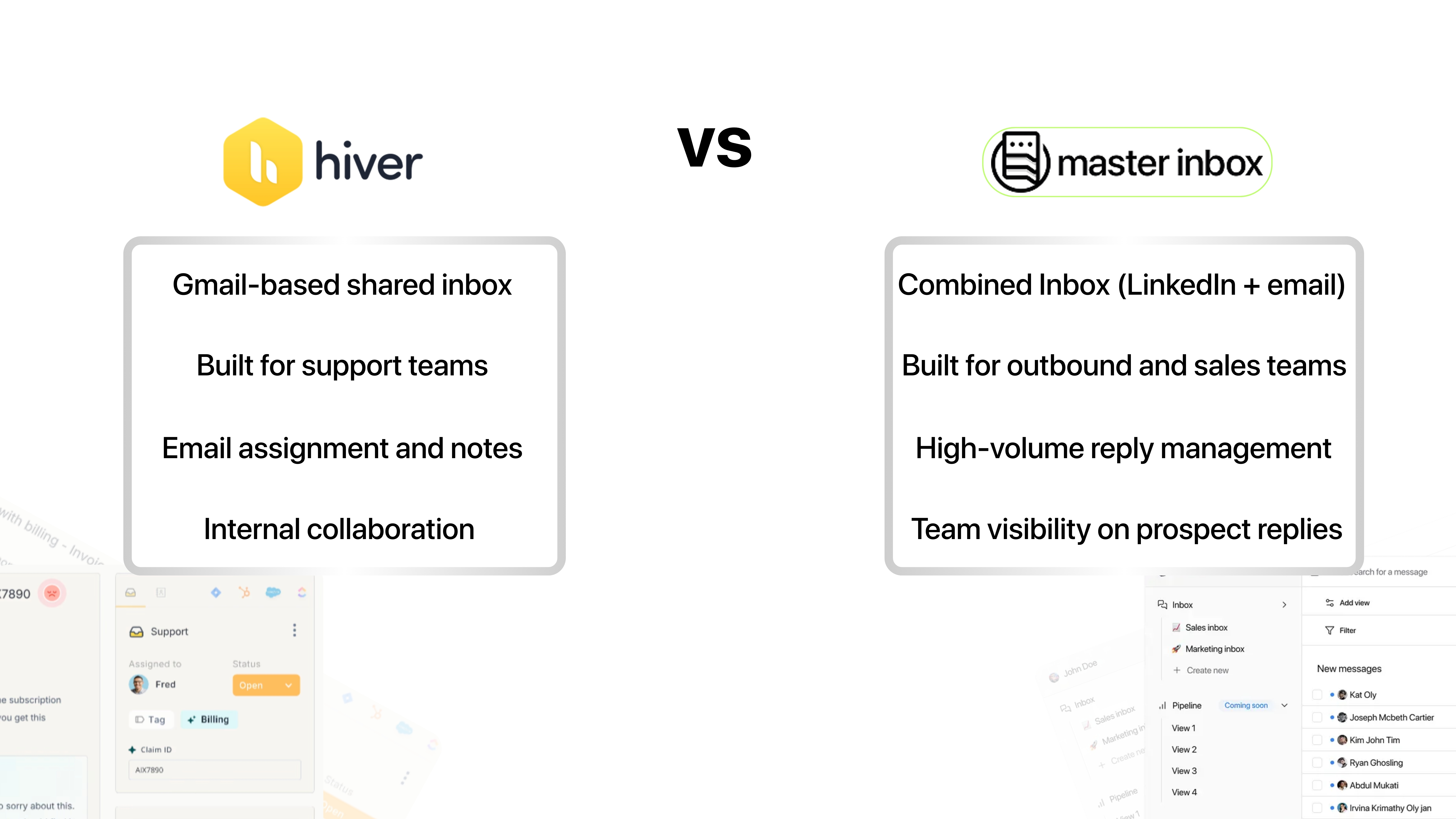 MasterInbox vs Hiver: Which one should you choose?
